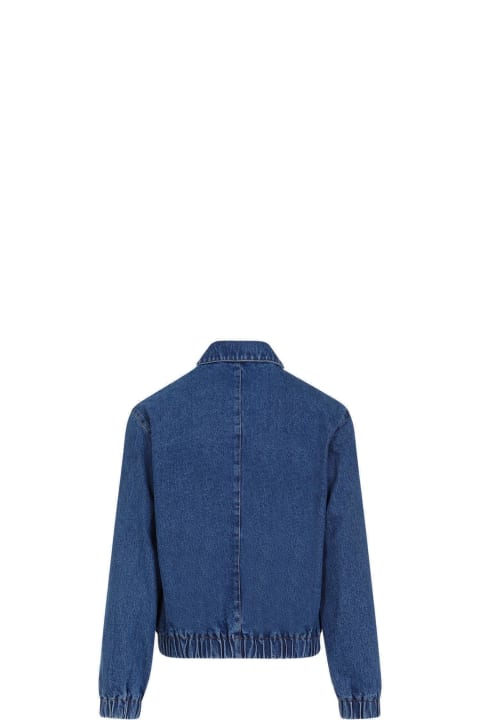 Coats & Jackets for Men Ami Alexandre Mattiussi Paris De Coeur-plaque Zipped Denim Jacket