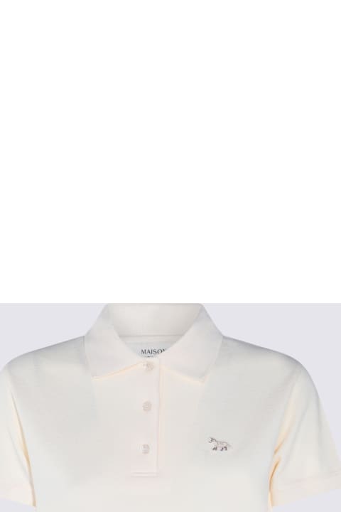 Maison Kitsuné Clothing for Women Maison Kitsuné White Baby Fox Cotton Polo Shirt
