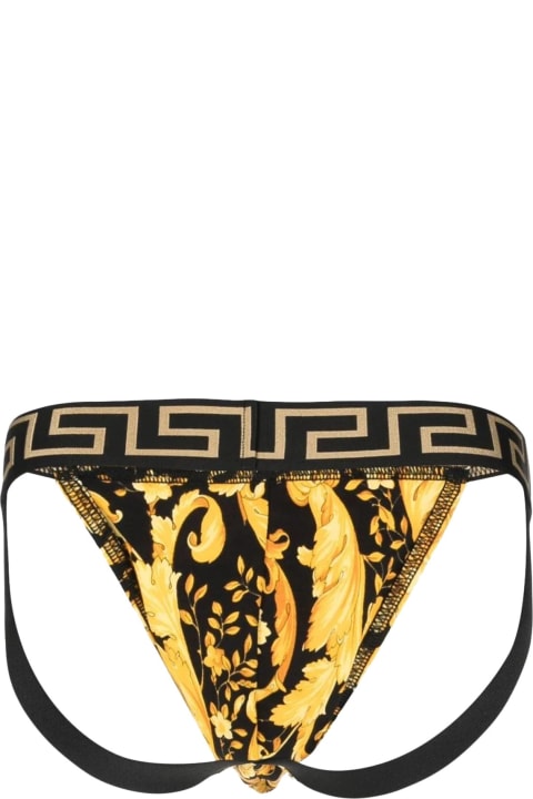 Versace Underwear for Men Versace Barocco Print Jock Strap