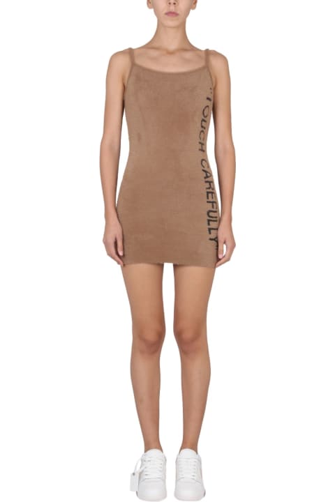 Off-White Dresses for Women Off-White Fuzzy Dress With Logo