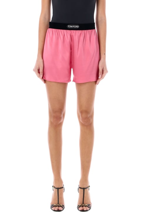Tom Ford Pants & Shorts for Women Tom Ford Stretch Silk Satin Boxer Shorts