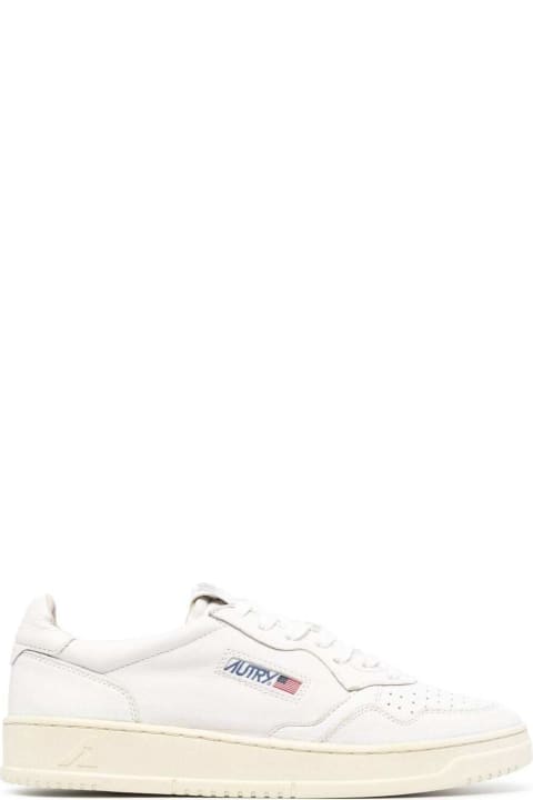 Fashion for Men Autry 'medalist' White Low Top Sneakers With Logo Detail In Leather Man