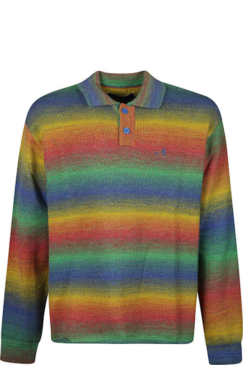 Awake NY for Women Awake NY "gradient Knit Polo" Knitted Polo Shirt