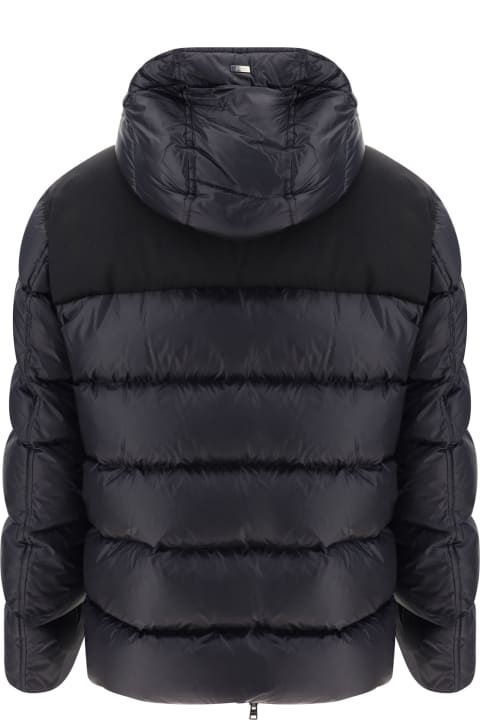 Herno Clothing for Men Herno Hooded Drawstring Zipped Down Jacket