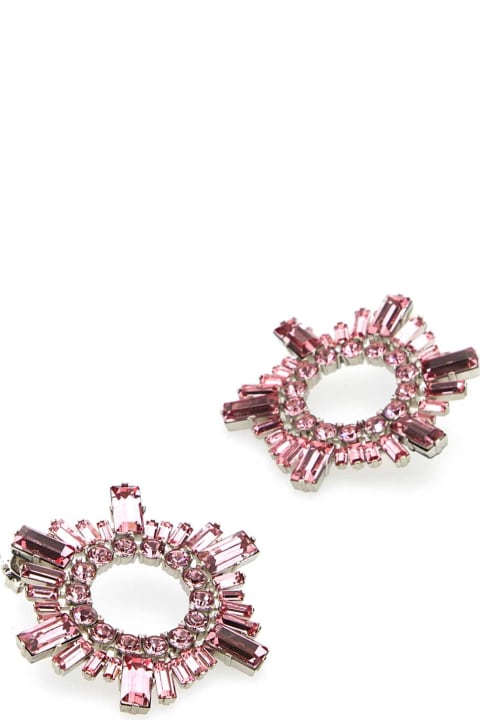 Earrings for Women Amina Muaddi Embellished Metal Mini Begum Earrings