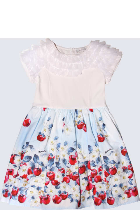 Monnalisa Jumpsuits for Girls Monnalisa White Cotton Dress
