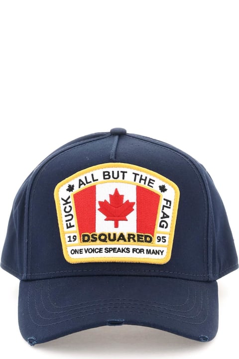 Hats for Men Dsquared2 Canadian Flag Baseball Cap
