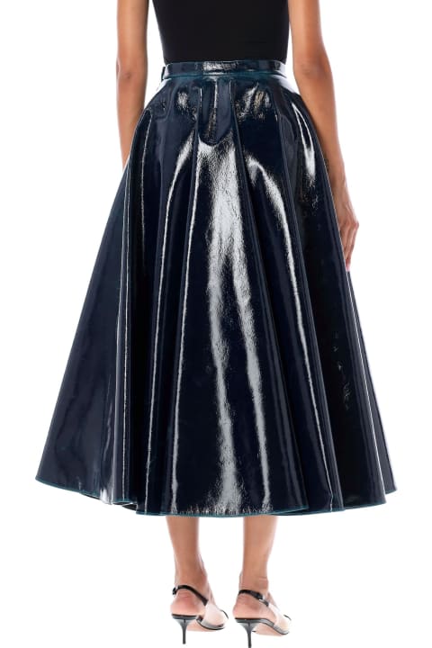 Alaia for Women Alaia Mirror Wool Midi Skirt