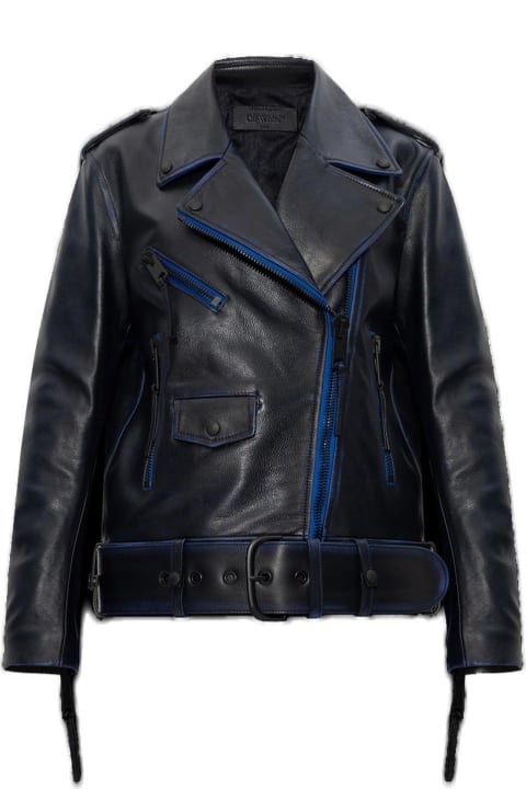 Off-White Coats & Jackets for Women Off-White Belted Leather Jacket