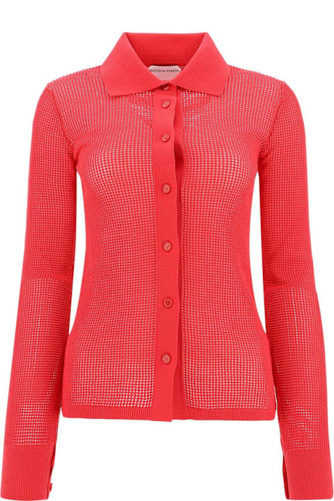 Homeware Bottega Veneta Mesh Buttoned Cardigan