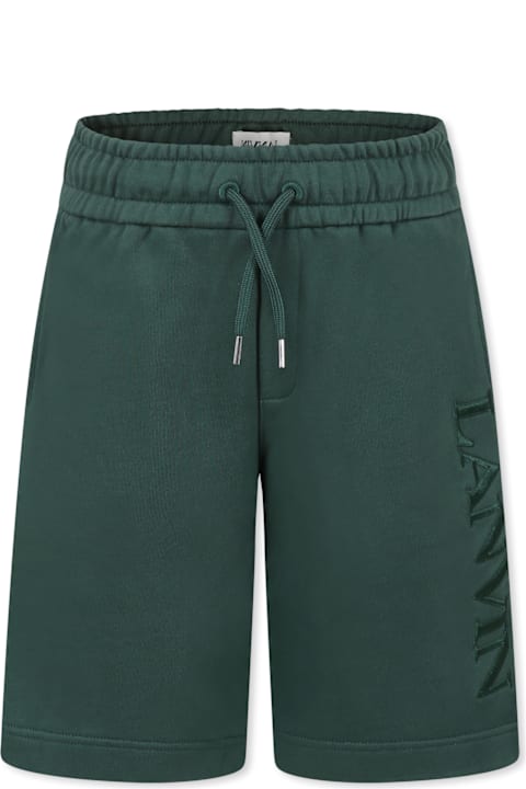 Homeware Lanvin Green Shorts For Boy With Logo
