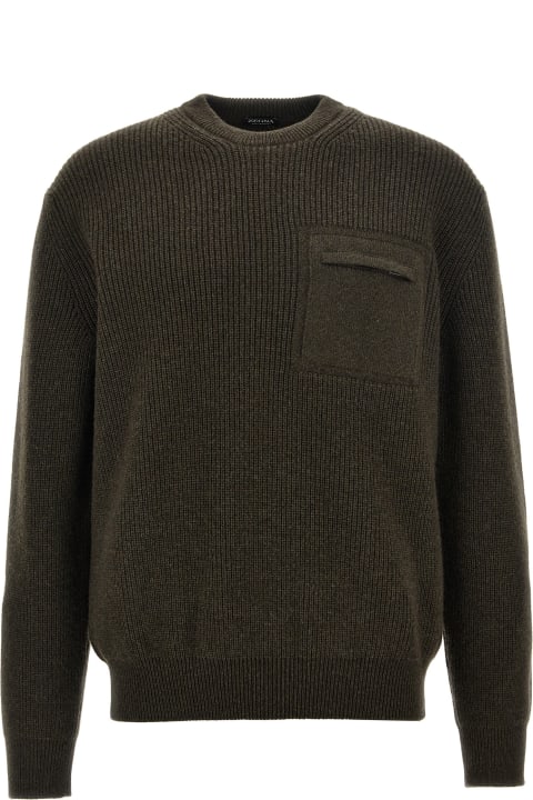 Zegna الملابس لـ القسم الرجالي Zegna Zip Pocket Sweater