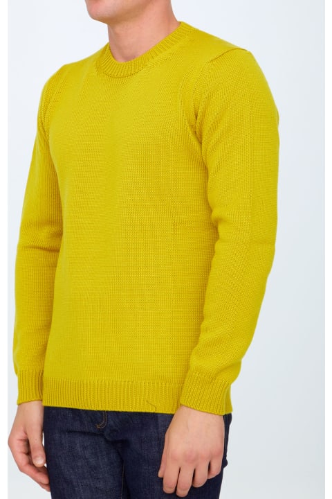 Roberto Collina for Men Roberto Collina Yellow Merino Wool Sweater