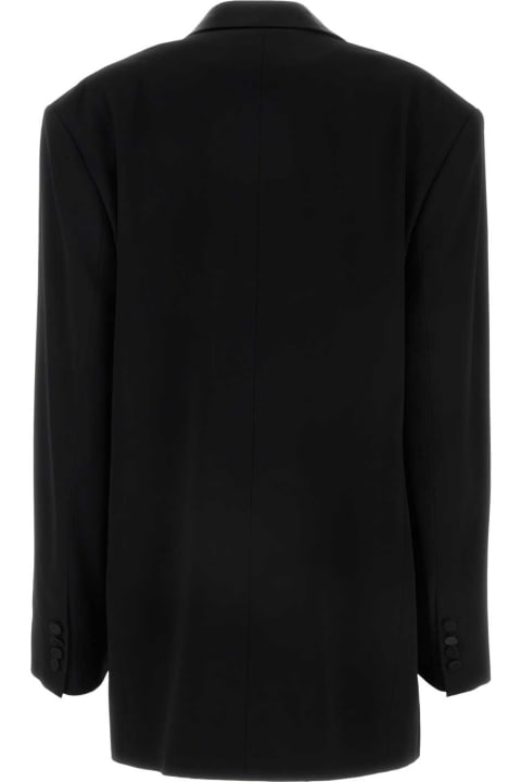 Dries Van Noten Coats & Jackets for Women Dries Van Noten Black Wool Blend Oversize Blazer