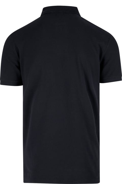 Ralph Lauren for Men Ralph Lauren Man Slim-fit Custom Polo Shirt In Black Pique' With Contrast Pony