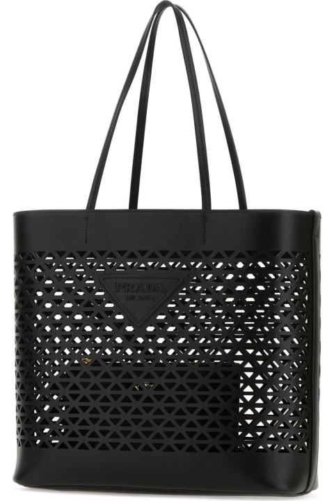 Bags Sale for Women Prada Black Leather Shopping Bag