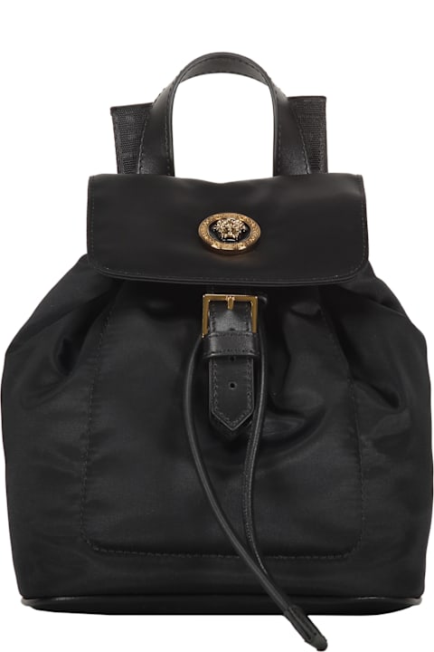 Fashion for Kids Versace Logo Detail Nylon Backpack