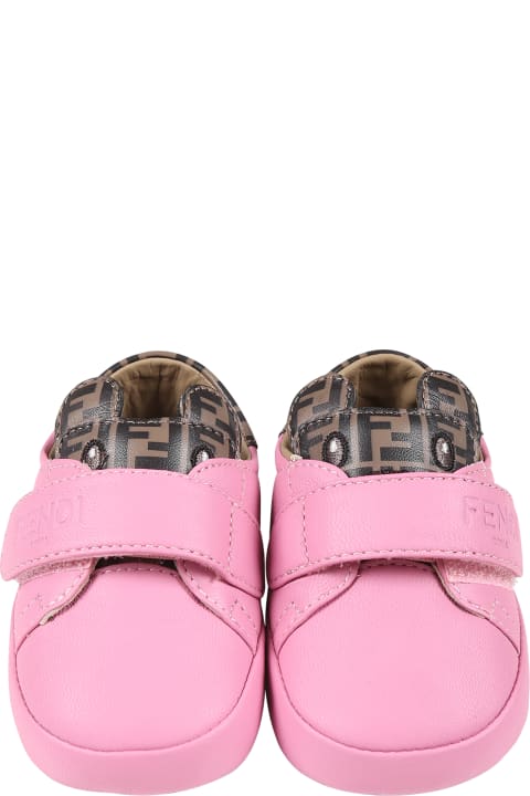 Shoes for Baby Girls Fendi Fuchsia Sneakers For Baby Girl