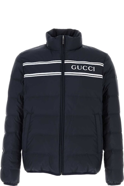 Gucci Sale for Men Gucci Navy Blue Polyester Down Jacket