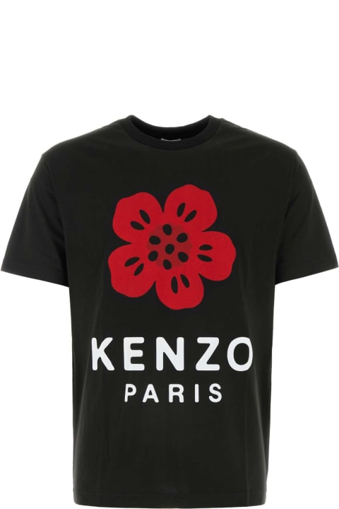 Kenzo Topwear for Men Kenzo Black Cotton T-shirt