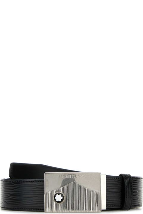 Montblanc Belts for Men Montblanc Black Leather Reversible Belt