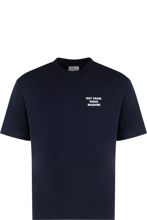 Drôle de Monsieur for Men Drôle de Monsieur Slogan Cotton Crew-neck T-shirt