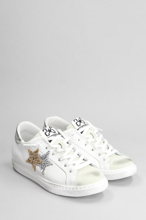 ウィメンズ 2Starのスニーカー 2Star Sneakers In White Suede And Leather 2Star