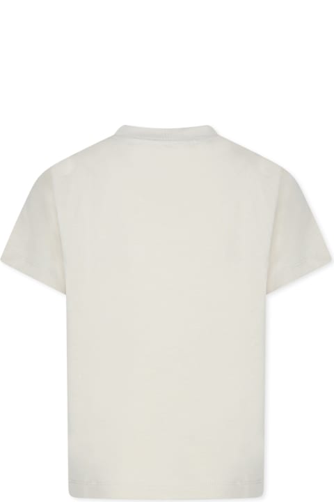 ボーイズ トップス Molo Beige T-shirt For Boy With Ball Print