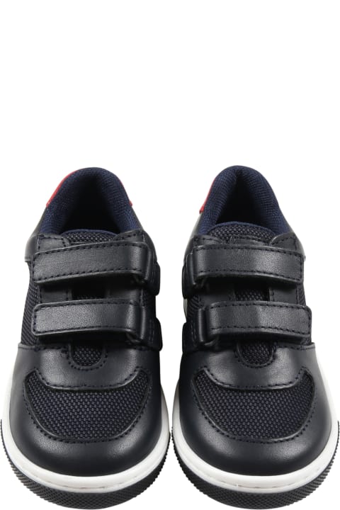 Shoes for Boys Hugo Boss Black Sneakers For Boy With Red Details