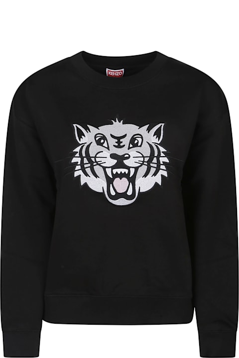 Kenzo for Kids Kenzo Happy Tiger Emboridered Classic Sweatshirt
