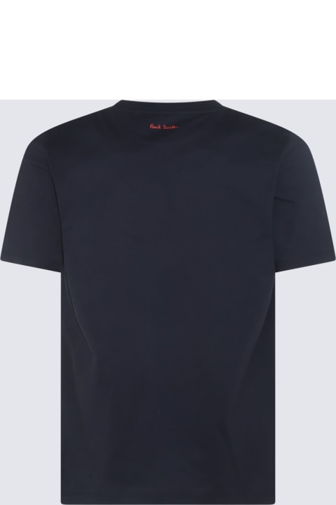 Paul Smith Men Paul Smith Navy Blue And Red Cotton T-shirt
