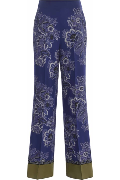 Pants & Shorts for Women Etro Trousers Etro "bouquet" Made Of Silk