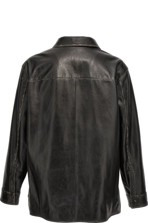 'anagram' Leather Overshirt