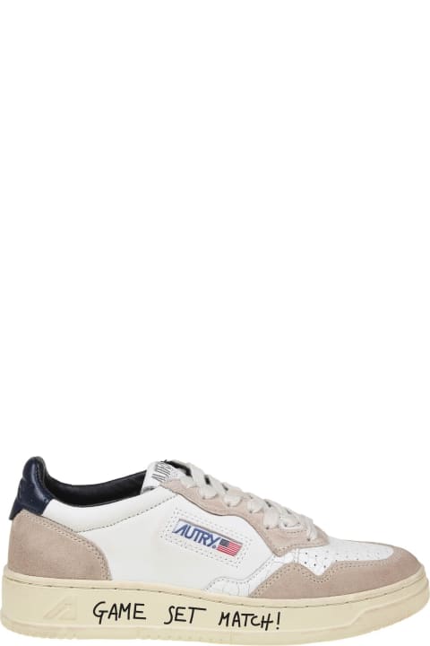 Autry for Women Autry Sneakers In White And Blue Leather