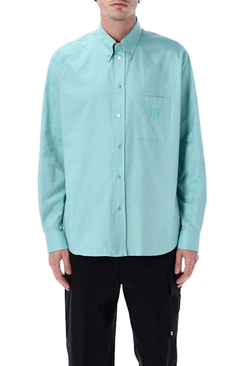 Homeware Fendi Fendi Turquoise Cotton Oxford Shirt