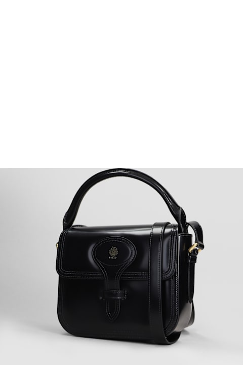 حقائب الكتف لـ السيدات Bally Beckett Flap S Horse Shoulder Bag In Black Leather