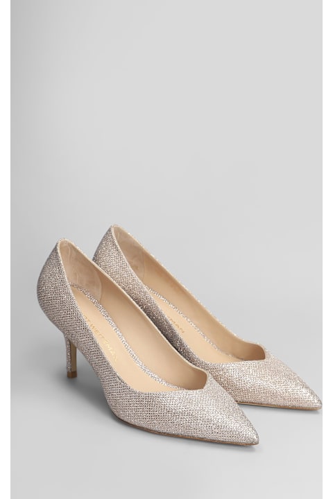 Stuart Weitzman for Men Stuart Weitzman Eva 75 Pumps In Gold Leather