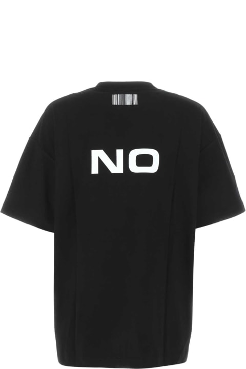 ウィメンズ VTMNTSのトップス VTMNTS Black Cotton Oversize T-shirt