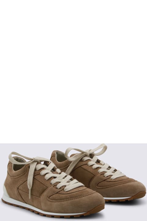 Brunello Cucinelli Brown Suede Sneakers