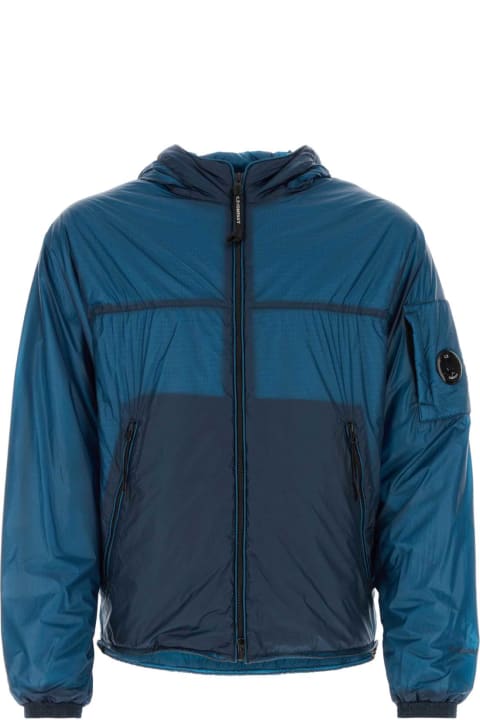 Coats & Jackets for Men C.P. Company Blue Nylon Windbreaker