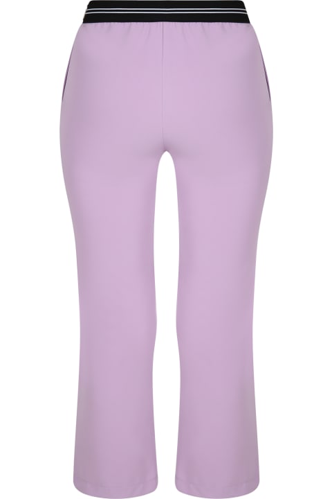 Bottoms for Girls MSGM Lilac Trousers For Girl With Logo