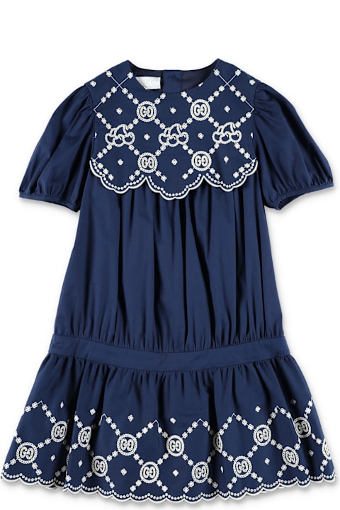 Gucci Dresses for Girls Gucci Kid - Embroidered Cotton Dress