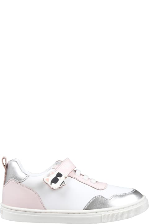 Shoes for Girls Karl Lagerfeld Kids Multicolor Low Sneakers For Girl