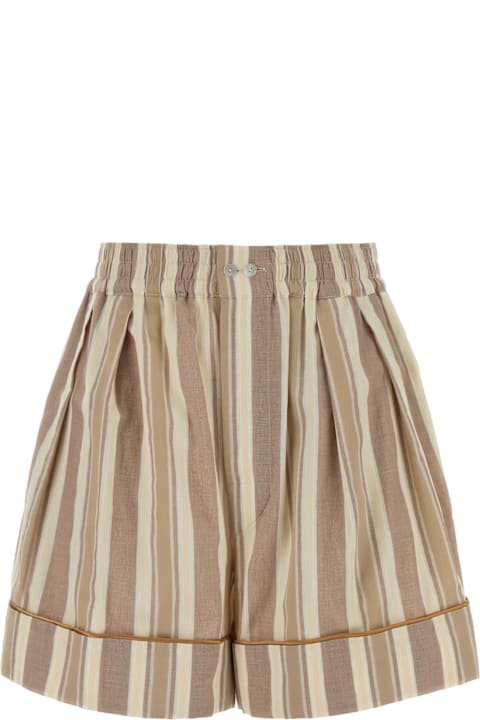 Homeware Saint Laurent Embroidered Cotton Shorts