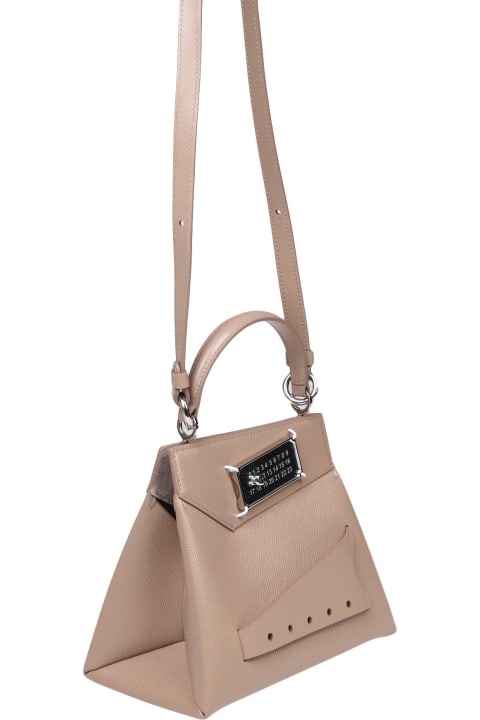 Totes for Women Maison Margiela Small Snatched Handbag In Beige Leather