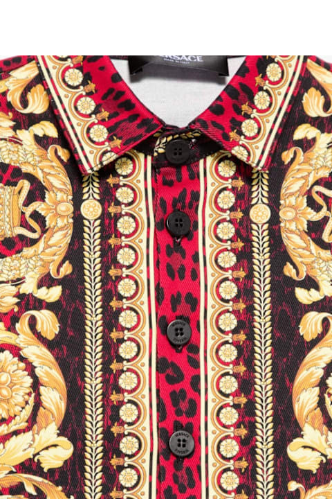 Versace Shirts for Baby Girls Versace Red/gold Shirt Baby Girl