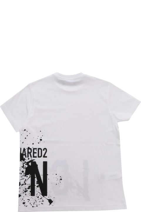 Fashion for Boys Dsquared2 White T-shirt With Logo
