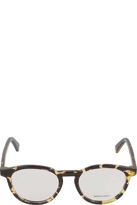 Bottega Veneta Eyewear Eyewear for Men Bottega Veneta Eyewear Flame Effect Round Frame Glasses