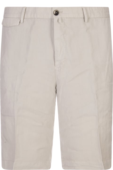 Sand Lyocell And Cotton Bermuda Shorts