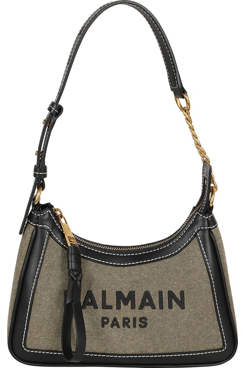 Fashion for Women Balmain B-army Shoulder Bag-canvas&logo